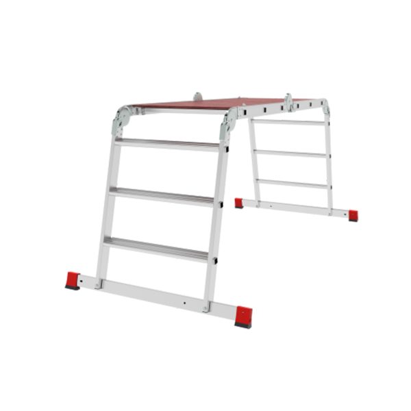 Multifunctional professional ladder-transformer,  width 650 mm with platform NV 3335