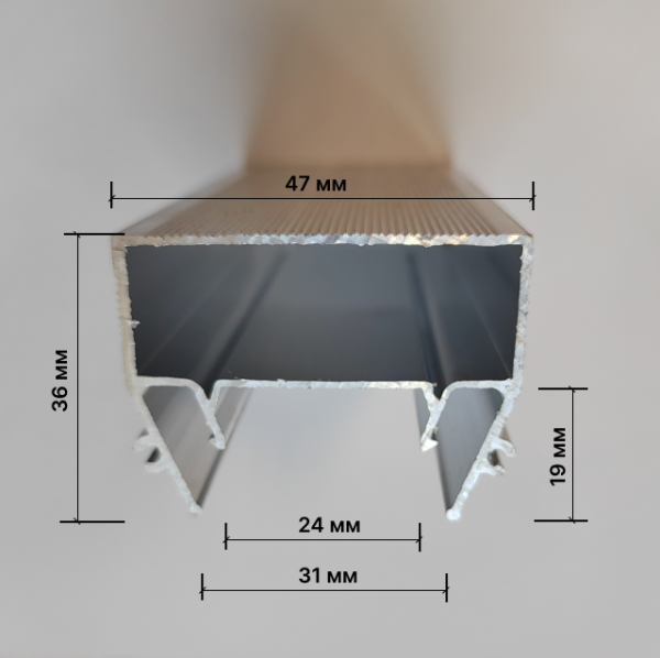 Aluminum profile “Light Line” without insert (3 cm) AZ 2m